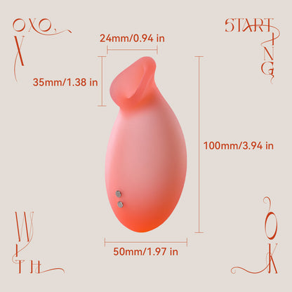 Silicone suction vibrator with 6 Modes & IPX7 Waterproof