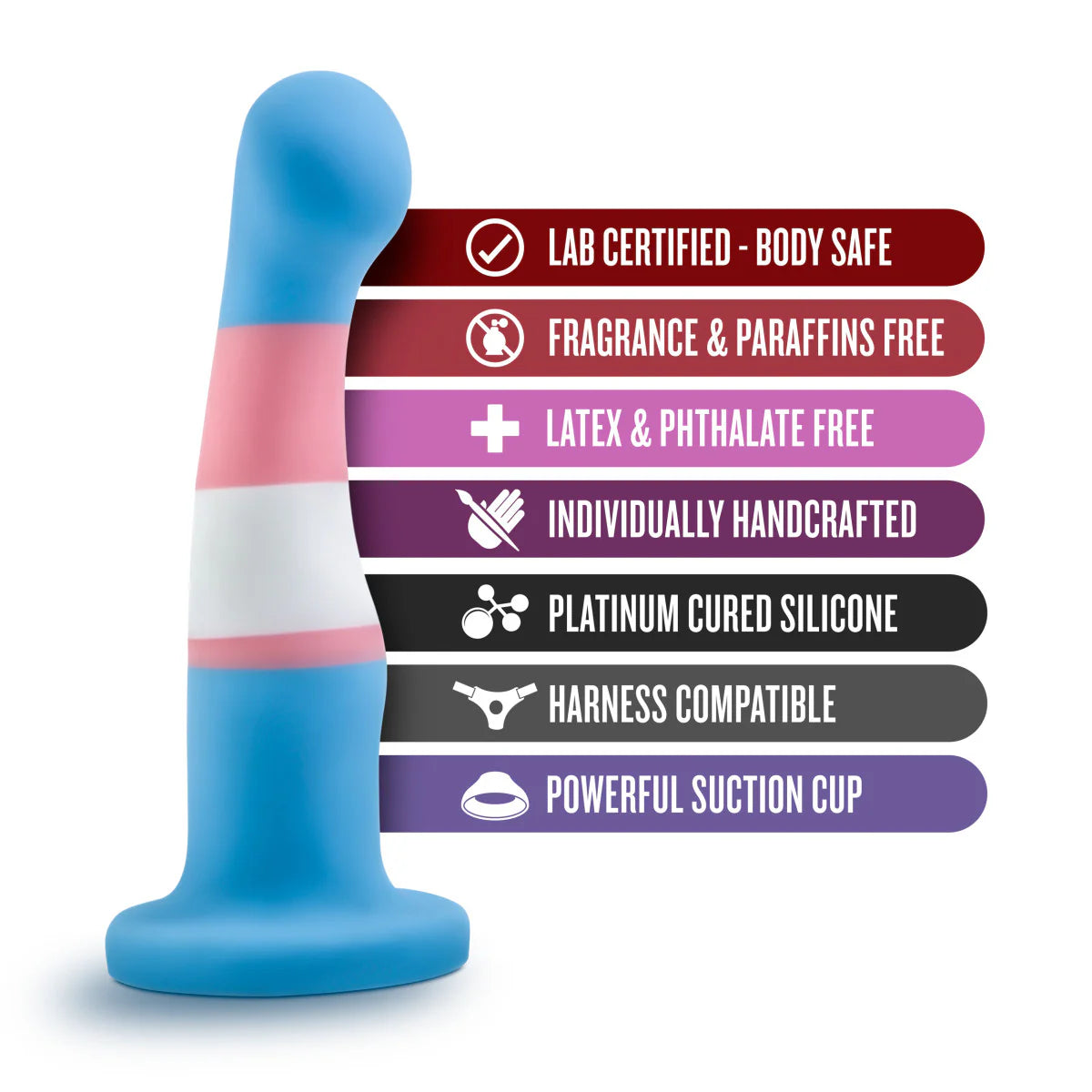 Pride True Blue P2: Artisan 6 Inch Curved P-Spot / G-Spot Dildo