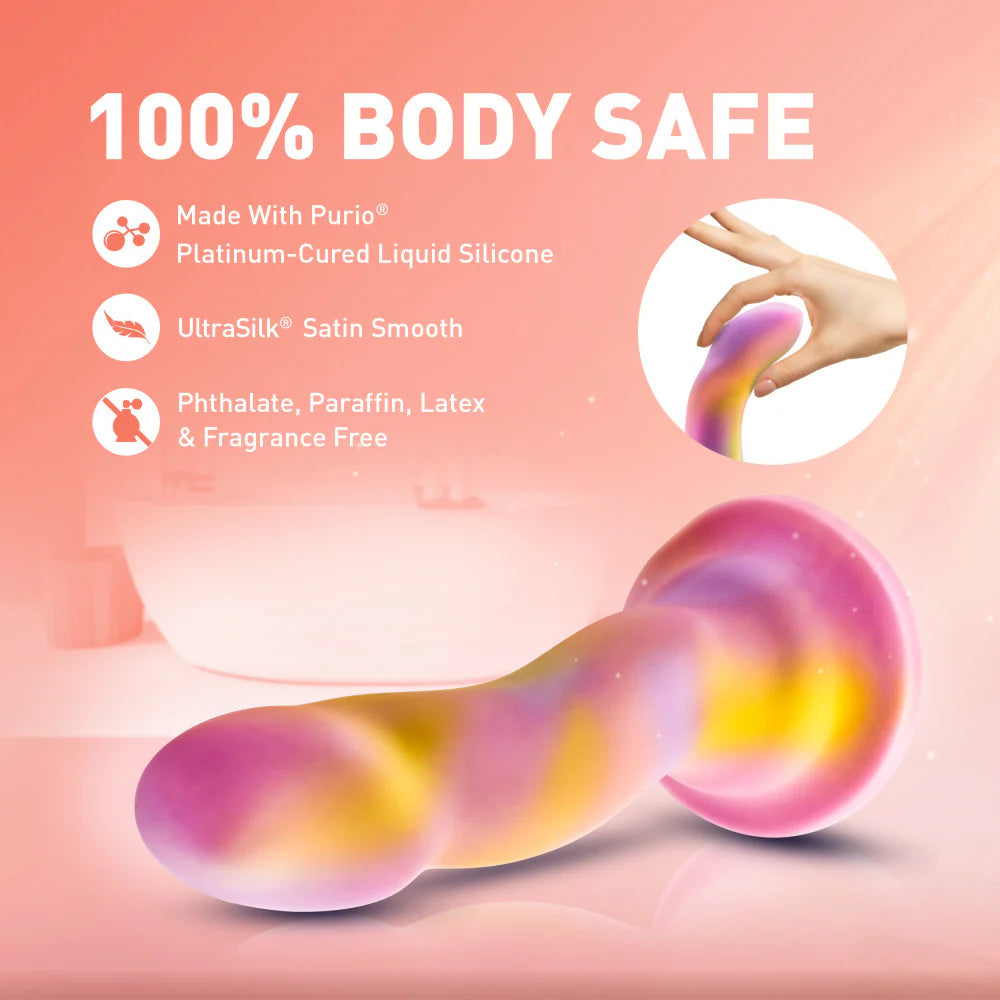 Sun's Out Pink: Artisan 7 Inch Curved P-Spot / G-Spot Dildo