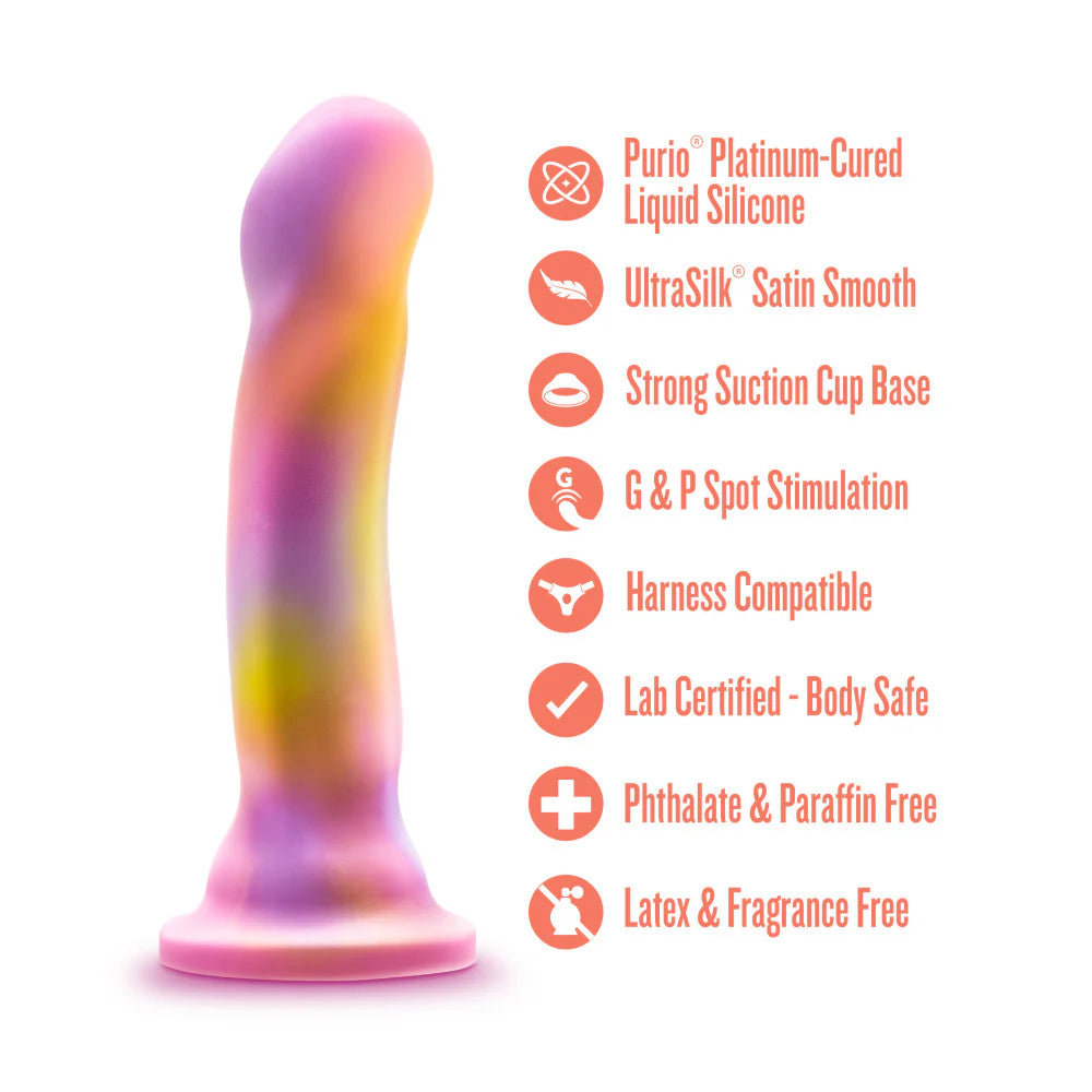 Sun's Out Pink: Artisan 7 Inch Curved P-Spot / G-Spot Dildo