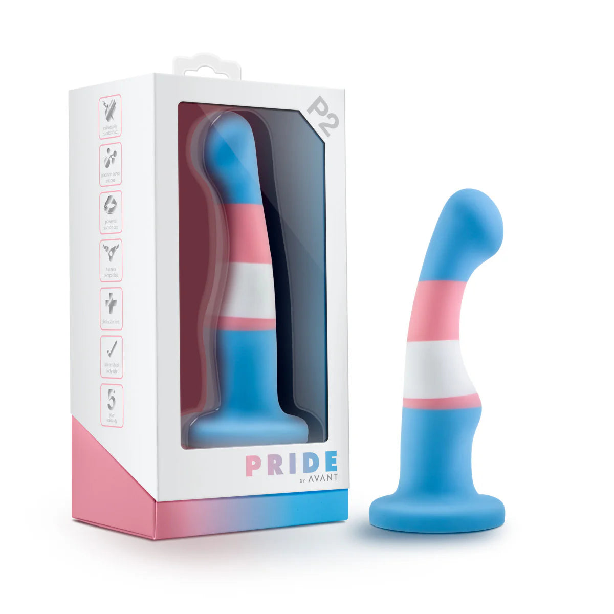 Pride True Blue P2: Artisan 6 Inch Curved P-Spot / G-Spot Dildo